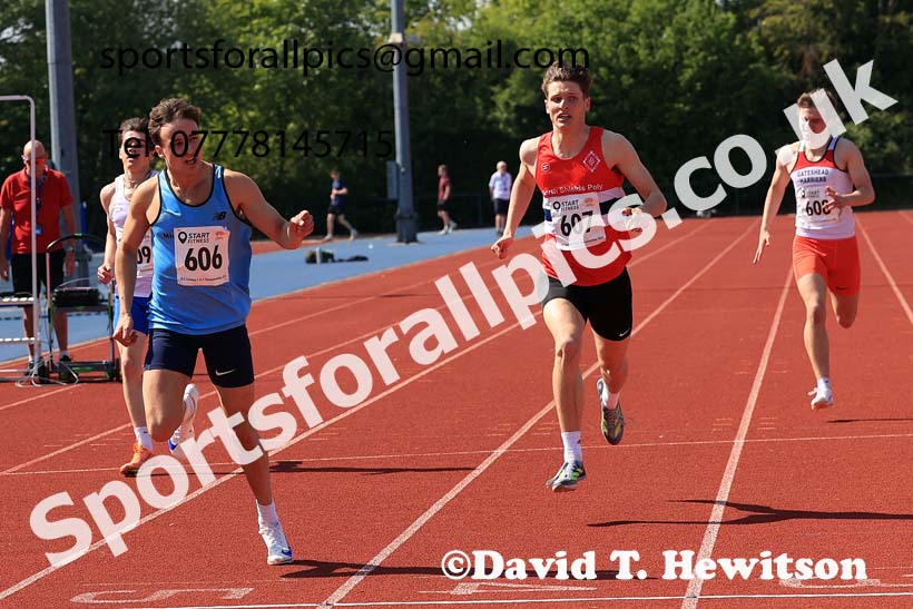 Mens under-20s 400 metres 2025 North Eastern Track and Field Champs., Shildon, County Durham. Photo: David T. Hewitson/Sports for All Pics